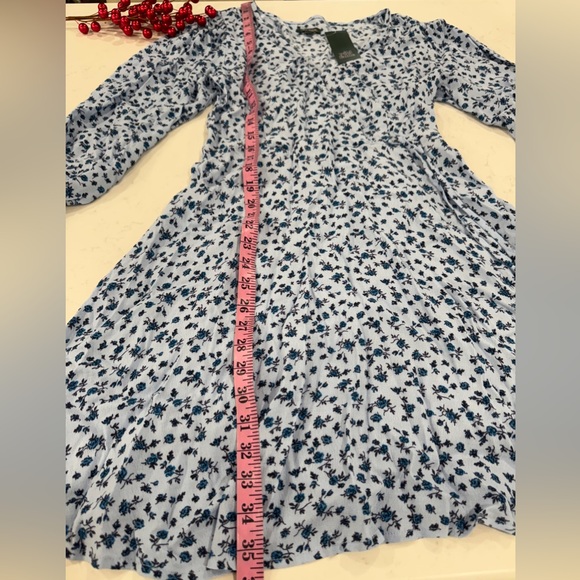 Wild Fable Light Blue Floral Long Sleeve Dress - Picture 6 of 10